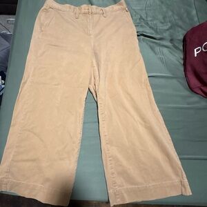 LOFT Camel Wide-Leg Trousers